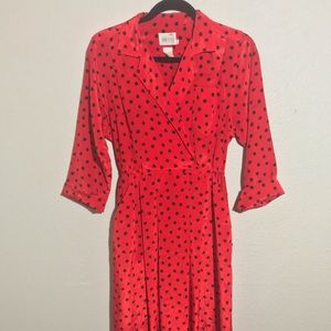 Vintage red polka dot dress